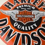 Vintage Harley-Davidson Motorcycles Sign – Porcelain Service Gas Pump Sign - Image 4