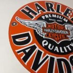 Vintage Harley-Davidson Motorcycles Sign – Porcelain Service Gas Pump Sign - Image 6