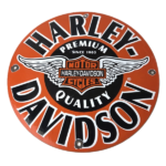 Vintage Harley-Davidson Motorcycles Sign – Porcelain Service Gas Pump Sign