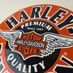 Vintage Harley-Davidson Motorcycles Sign – Porcelain Service Gas Pump Sign - Image 8