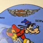 Vintage Harley Davidson Motorcycles Sign – Porcelain Service Gas Pump Sign - Image 12