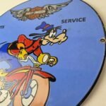 Vintage Harley Davidson Motorcycles Sign – Porcelain Service Gas Pump Sign - Image 13