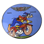 Vintage Harley Davidson Motorcycles Sign – Porcelain Service Gas Pump Sign - Image 2