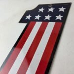 Vintage Harley Davidson Motorcycles Sign – Porcelain USA American Flag Gas Sign - Image 12
