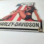 Vintage Harley Davidson Motorcycles Sign – Punisher American Gas Porcelain Sign - Image 10
