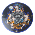 Vintage Harley Davidson Motorcycles Sign – Ride Biker Gas Pump Porcelain Sign - Image 2