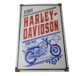 Vintage Harley Davidson Motorcycles Sign – Ride Free 84 Porcelain Gas Pump Sign - Image 2