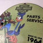 Vintage Harley Davidson Motorcycles Sign – Road Runner Porcelain Gas Pump Sign - Image 12