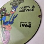 Vintage Harley Davidson Motorcycles Sign – Road Runner Porcelain Gas Pump Sign - Image 14
