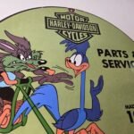 Vintage Harley Davidson Motorcycles Sign – Road Runner Porcelain Gas Pump Sign - Image 5