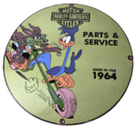 Vintage Harley Davidson Motorcycles Sign – Road Runner Porcelain Gas Pump Sign - Image 2