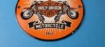 Vintage Harley Davidson Motorcycles Sign – Spark Plugs Gas Pump Porcelain Sign - Image 12