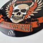Vintage Harley Davidson Motorcycles Sign – Sturgis Rally Gas Pump Porcelain Sign - Image 14