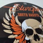 Vintage Harley Davidson Motorcycles Sign – Sturgis Rally Gas Pump Porcelain Sign - Image 5