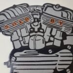 Vintage Harley Davidson Motorcycles Sign – USA Engine Repair Service Gas Sign - Image 3