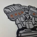 Vintage Harley Davidson Motorcycles Sign – USA Engine Repair Service Gas Sign - Image 5