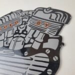 Vintage Harley Davidson Motorcycles Sign – USA Engine Repair Service Gas Sign - Image 8