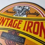 Vintage Harley Davidson Motorcycles Sign – Vintage Iron Motor Oil Gas Pump Sign - Image 11