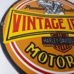 Vintage Harley Davidson Motorcycles Sign – Vintage Iron Motor Oil Gas Pump Sign - Image 6