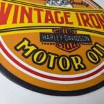 Vintage Harley Davidson Motorcycles Sign – Vintage Iron Motor Oil Gas Pump Sign - Image 10
