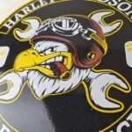 Vintage Harley-Davidson Sign – Motorcycle Advertising Gas Pump Porcelain Sign - Image 4