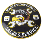 Vintage Harley-Davidson Sign – Motorcycle Advertising Gas Pump Porcelain Sign