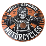 Vintage Harley Davidson Sign – Motorcycles Skull Biker Gas Pump Porcelain Sign - Image 2