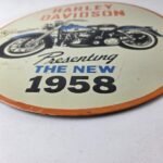 Vintage Harley Porcelain Sign – Davidson Motorcycles Dealership Gas Pump Sign - Image 10