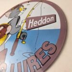 Vintage Heddon Fishing Lures Sign – Fish Tackle Gas Advertisement Porcelain Sign - Image 13