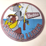 Vintage Heddon Fishing Lures Sign – Fish Tackle Gas Advertisement Porcelain Sign - Image 15