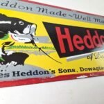 Vintage Heddon Fishing Lures Sign – Fish Tackle Lures Gas Pump Porcelain Ad Sign - Image 11