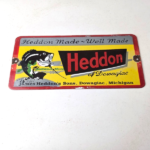 Vintage Heddon Fishing Lures Sign – Fish Tackle Lures Gas Pump Porcelain Ad Sign - Image 15
