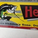 Vintage Heddon Fishing Lures Sign – Fish Tackle Lures Gas Pump Porcelain Ad Sign - Image 3