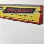 Vintage Heddon Fishing Lures Sign – Fish Tackle Lures Gas Pump Porcelain Ad Sign - Image 10