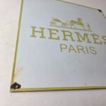 Vintage Hermes Luxury Fashion Sign – Porcelain Store Display Gas Pump Sign - Image 11