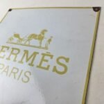 Vintage Hermes Luxury Fashion Sign – Porcelain Store Display Gas Pump Sign - Image 12