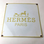 Vintage Hermes Luxury Fashion Sign – Porcelain Store Display Gas Pump Sign - Image 15