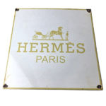 Vintage Hermes Luxury Fashion Sign – Porcelain Store Display Gas Pump Sign