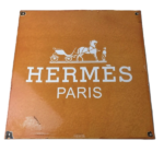 Vintage Hermes Sign – Luxury Fashion Porcelain Store Display Gas Pump Sign - Image 2