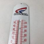 Vintage Honda Automobiles Sign – Service Gas Pump Sign on Porcelain Thermometer - Image 3