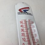 Vintage Honda Automobiles Sign – Service Gas Pump Sign on Porcelain Thermometer - Image 5