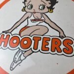 Vintage Hooters Sign – Betty Boop Chicken Wing Gas Pump Porcelain Diner Sign - Image 4