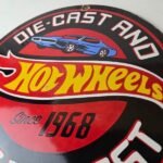 Vintage Hot Wheels Porcelain Sign – American Die-Cast Cars Gas Pump Sign - Image 12