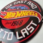 Vintage Hot Wheels Porcelain Sign – American Die-Cast Cars Gas Pump Sign - Image 13