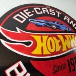 Vintage Hot Wheels Porcelain Sign – American Die-Cast Cars Gas Pump Sign - Image 5