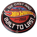 Vintage Hot Wheels Porcelain Sign – American Die-Cast Cars Gas Pump Sign - Image 2