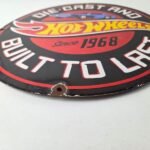 Vintage Hot Wheels Porcelain Sign – American Die-Cast Cars Gas Pump Sign - Image 10