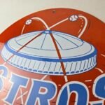 Vintage Houston Astros Sign – MLB Baseball Stadium Texas Porcelain Gas Sign - Image 12