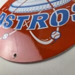 Vintage Houston Astros Sign – MLB Baseball Stadium Texas Porcelain Gas Sign - Image 14