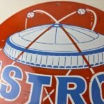 Vintage Houston Astros Sign – MLB Baseball Stadium Texas Porcelain Gas Sign - Image 3